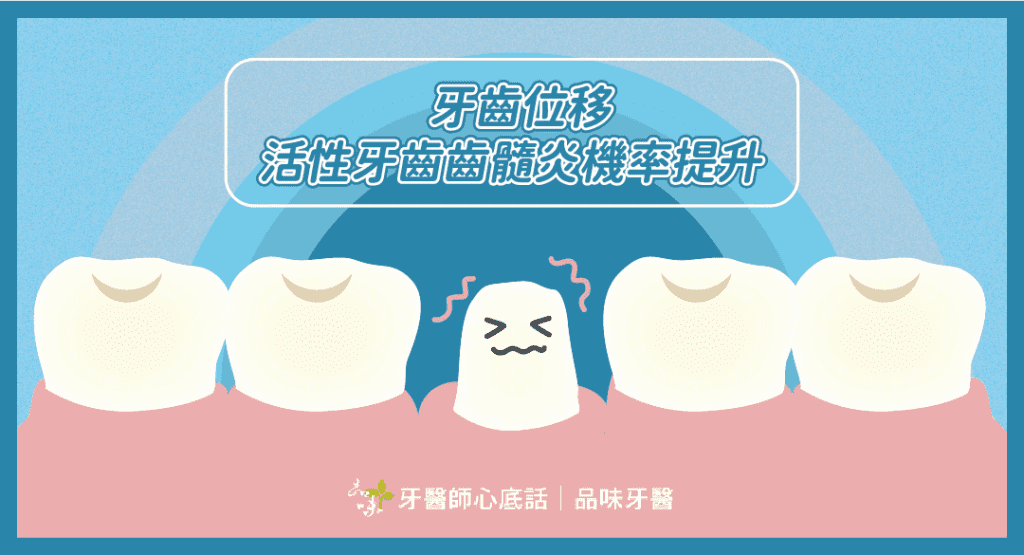 未裝上臨時假牙易導致活性牙齒齒髓炎、牙齒位移受傷